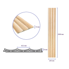 Рейка декоративная WPC стеновая Sticker wall 205х14х2900мм SW-00003018