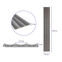 Рейка декоративная WPC стеновая Sticker wall 205х14х2900мм SW-00003020