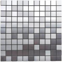 Самоклеющаяся алюминьевая плитка Sticker wall серебряная мозаика SW-00001167