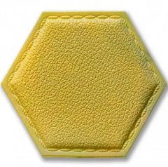 Самоклеющиеся 3D панель шестиугольник под кожу Sticker wall Темно-желтый 1101