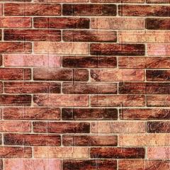 Самоклеюча 3D панель Sticker wall 700мм*770мм*3мм BROWN під цеглу SW-00001771