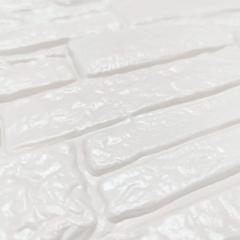 Самоклеящаяся 3D панель Sticker wall культурный камень белый 700х600х8мм SW-00000070