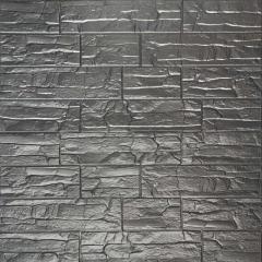 Самоклеюча 3D панель Sticker wall культурний камінь срібло 700х770х5мм SW-00000751