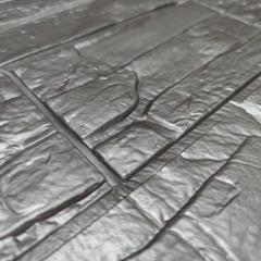 Самоклеящаяся 3D панель Sticker wall культурный камень серебро 700х770х5мм SW-00000751