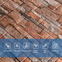 Самоклеюча 3D панель Sticker wall під камінь червоний пісковик 700x770x3мм SW-00001319