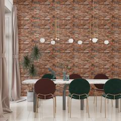 Самоклеюча 3D панель Sticker wall під камінь червоний пісковик 700x770x3мм SW-00001319