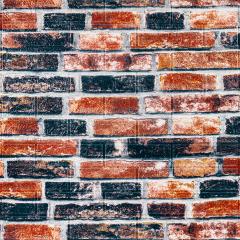 Самоклеюча 3D панель Sticker wall під сіро-синій катеринослав цегла 700х770х3мм SW-00001165
