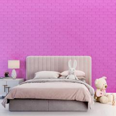 Самоклеящаяся 3D панель Sticker wall пурпурная 700х770х5мм SW-00001334