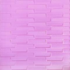 Самоклеюча 3D панель Sticker wall пурпурна кладка 700х770х4мм SW-00001349