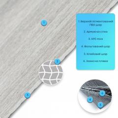 Самоклеюча гнучка шовкова штукатурка у рулоні Sticker wall 600х3000х2,5мм Попелясте дерево SW-00002997