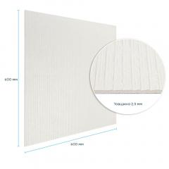 Самоклеящаяся гибкая штукатурка Sticker wall 600х600х2,5мм Бело-молочная SW-00002988