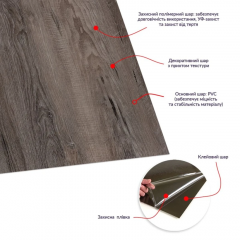 Самоклеящаяся LVT плитка Sticker wall 610х610х1.5мм SW-00003270