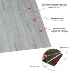 Самоклеящаяся LVT плитка Sticker wall 610х610х1.5мм SW-00003273