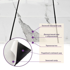 Самоклеюча PET мозаїка Sticker wall 30*30см*4мм (D) SW-00002444