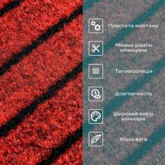 Самоклеящаяся плитка под ковролин Sticker wall бургунди 600*600*4,5MM (D) SW-00002487