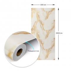Самоклеюча вінілова плитка у рулоні Sticker wall 600х3000х2мм Глянець SW-00002977