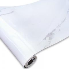 Самоклеящаяся виниловая плитка в рулоне Sticker wall белый воздушный мрамор 3000х600х2мм SW-00001287
