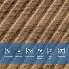 Самоклеющаяся 3D панель Sticker wall 500х500х5мм Бамбук темный Дуб SW-00002886