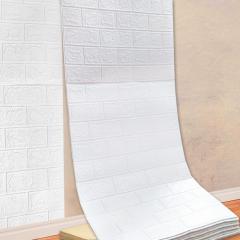 Самоклеющаяся 3D панель Sticker wall под белый кирпич в рулоне 20000x700x3мм SW-00001392