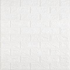 Самоклеюча 3D панель Sticker wall під білу цеглу в рулоні 20000x700x3мм SW-00001392