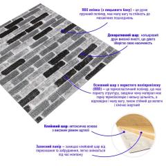 Самоклеюча 3D панель Sticker wall під сіру цеглу катеринослав 700х770х3мм SW-00001147