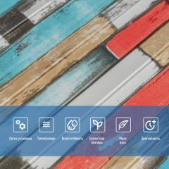 Самоклеюча 3D панель Sticker wall рожеве дерево 700x700x5мм SW-00000172