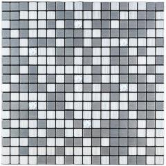 Самоклеющаяся алюминиевая плитка Sticker wall серебряная мозаика со стразами 300х300х3мм SW-00001824 (D)