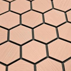 Самоклеюча алюмінієва плитка Sticker wall золоті соти 300х300х3мм SW-00001924