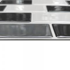 Самоклеющаяся полиуретановая плитка Sticker wall черный серый молочный кирпич SW-00001329