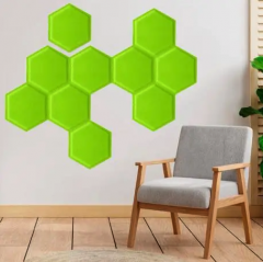 Самоклеющиеся 3D панель шестиугольник под кожу Sticker wall Зеленый 1102