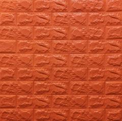 Самоклеющиеся 3D панель Sticker wall под кирпич Id 07 Оранжевый