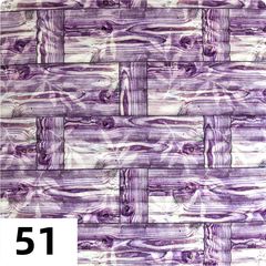Самоклеющиеся 3D панель Sticker wall под кирпич Бамбук Id 51 Фиолетовый