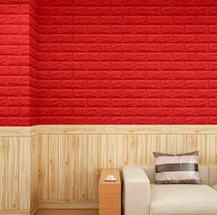 Самоклеющиеся 3D панель Sticker wall под кирпич Красный 700x770x5мм