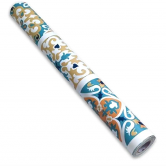 Самоклеющиеся пленка Sticker wall на бумажной основе винтажная голубая мозаика MM-3186-2