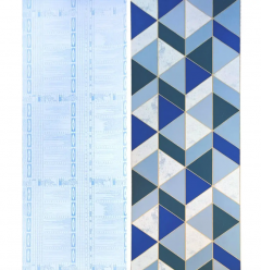 Самоклеющиеся пленка Sticker wall Синие треугольники KN-X0085-2