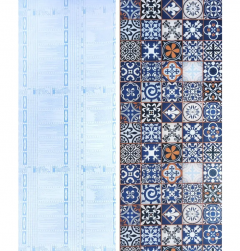 Самоклеющиеся пленка Sticker wall Синий орнамент S1014