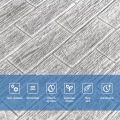 Самоклеюча 3D панель Sticker wall 183 Сіра смужка SW-00000488