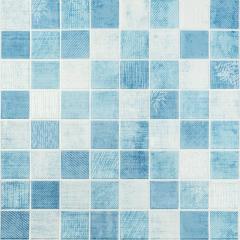 Самоклеюча 3D панель Sticker wall 700х700х4мм блакитна мозаїка (D) SW-00002009