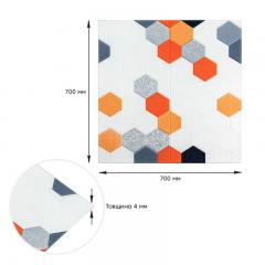 Самоклеющиеся 3D панель Sticker wall 700х700х4мм мозаика оранжевая (D) SW-00002013