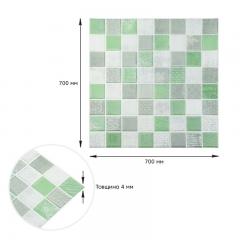 Самоклеющиеся 3D панель Sticker wall 700х700х4мм мозаика зелёная (D) SW-00002010