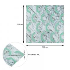 Самоклеющиеся 3D панель Sticker wall 700х700х4мм серо-зеленые соты мрамор (D) SW-00002006