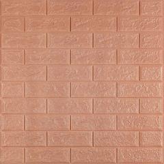 Самоклеюча 3D панель Sticker wall 700х770х5мм під цеглу кава з молоком SW-00001801