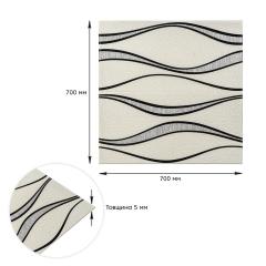 Самоклеюча 3D панель Sticker wall Білі хвилі 195 SW-00000767