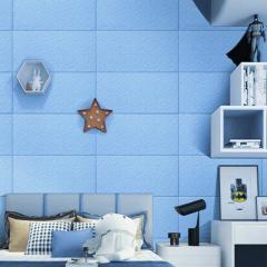 Самоклеюча 3D панель Sticker wall блакитні блоки SW-00001465