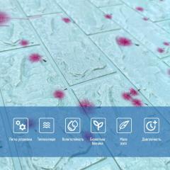 Самоклеюча 3D панель Sticker wall блакитні кульбаби 322 SW-00001362