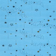 Self-adhesive 3D panel Sticker wall blue stars 321 SW-00001342