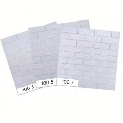 Самоклеющиеся 3D панель Sticker wall кирпич белый с серебряной полоской 100-3 SW-00000752