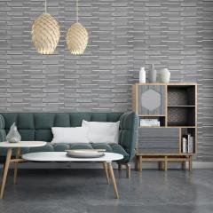 Самоклеющиеся 3D панель Sticker wall кладка серебро SW-00001760