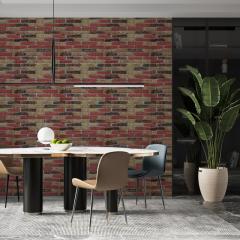 Self-adhesive 3D panel Sticker wall under beige-brown brick Ekaterinoslav SW-00001764
