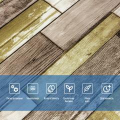 Самоклеющиеся 3D панель Sticker wall под дерево 378 Серо-коричневый SW-00000883